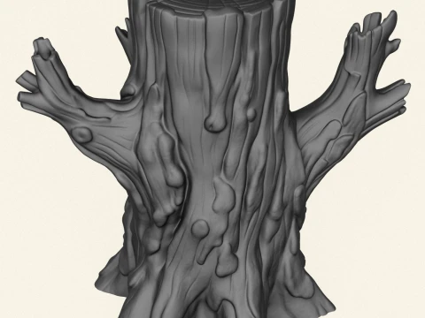 Dead Tree Trunk 01 3D Print Model