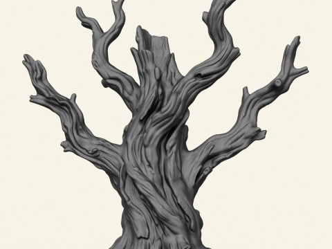 Dead Tree Trunk 02 3D Print Model