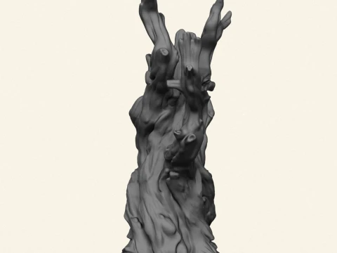 Dead Tree Trunk 02 3D Print Model