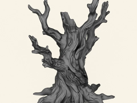 Dead Tree Trunk 02 3D Print Model