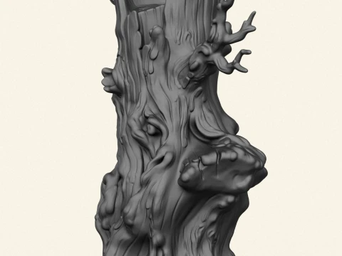 Dead Tree Trunk 03 3D Print Model
