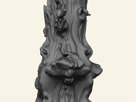 Dead Tree Trunk 03 3D Print Model