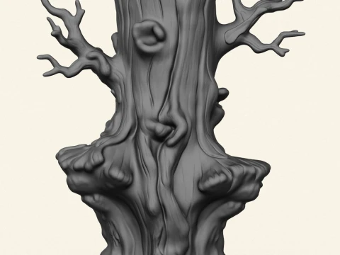 Dead Tree Trunk 03 3D Print Model