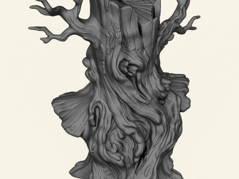 Dead Tree Trunk 03 3D Print Model