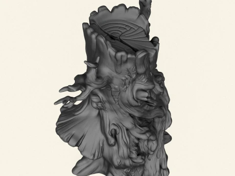 Dead Tree Trunk 03 3D Print Model