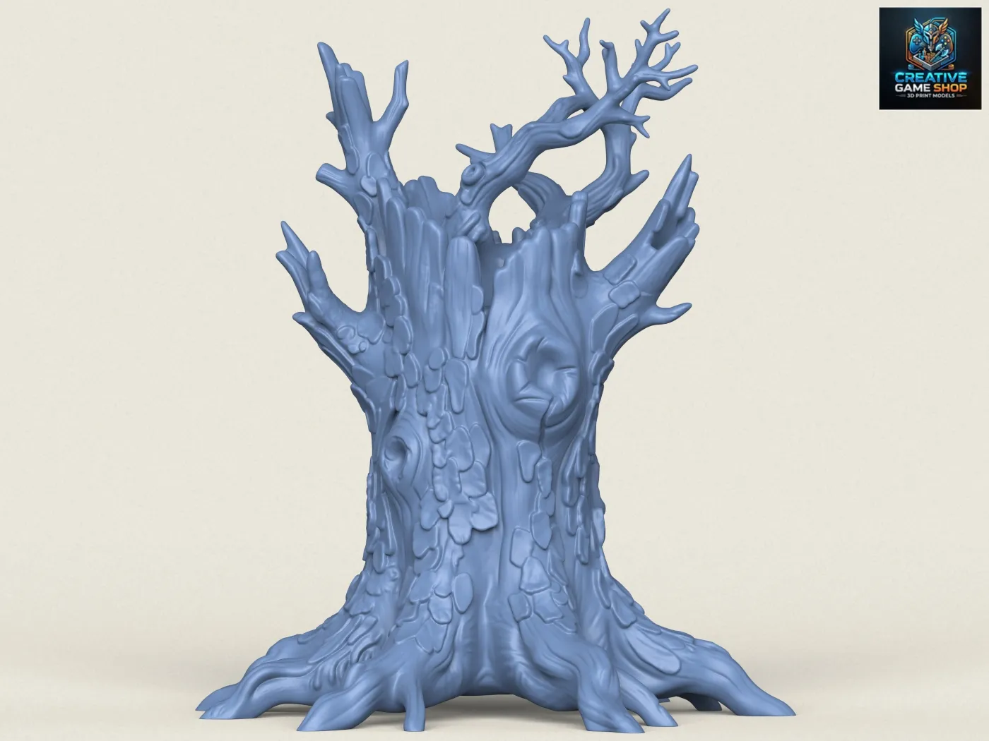 Dead Tree Trunk 04 3D Print Model .c4d .max .obj .3ds .fbx .stl .blend 