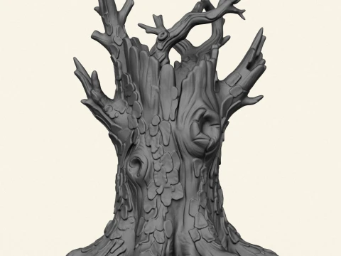 Dead Tree Trunk 04 3D Print Model