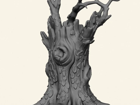 Dead Tree Trunk 04 3D Print Model