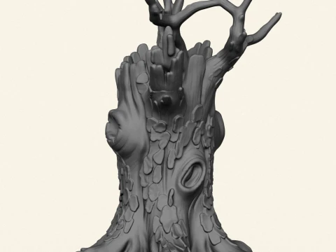 Dead Tree Trunk 04 3D Print Model