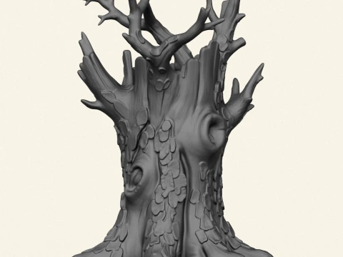 Dead Tree Trunk 04 3D Print Model