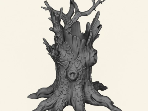 Dead Tree Trunk 04 3D Print Model