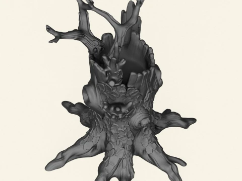 Dead Tree Trunk 04 3D Print Model