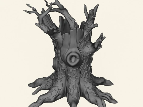 Dead Tree Trunk 04 3D Print Model
