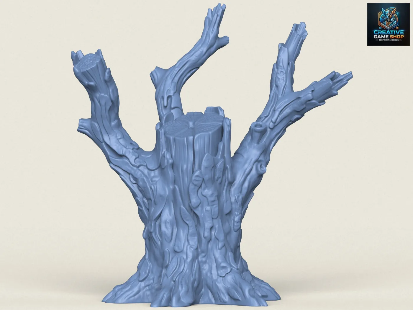 Dead Tree Trunk 05 3D Print Model .c4d .max .obj .3ds .fbx .stl .blend 