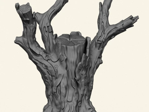 Dead Tree Trunk 05 3D Print Model