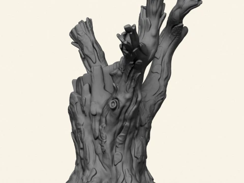 Dead Tree Trunk 05 3D Print Model