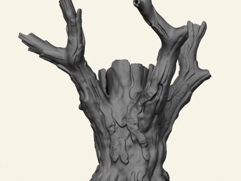 Dead Tree Trunk 05 3D Print Model