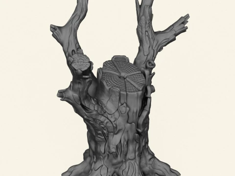 Dead Tree Trunk 05 3D Print Model