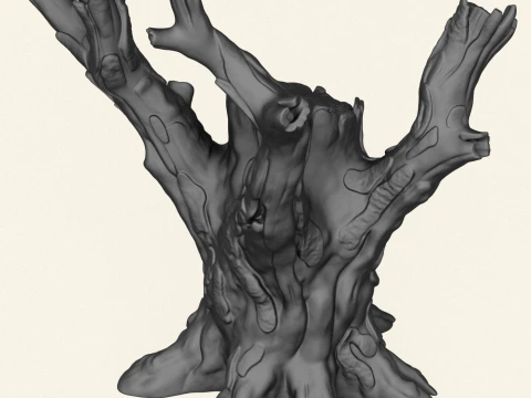 Dead Tree Trunk 05 3D Print Model