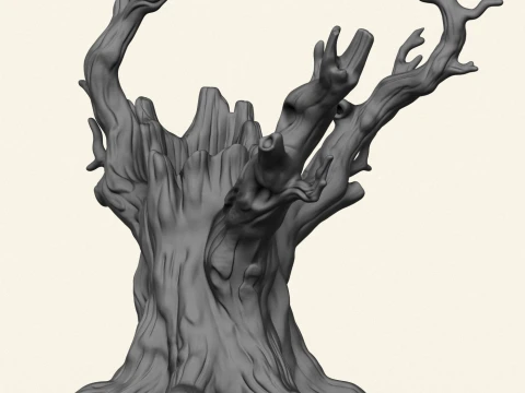 Dead Tree Trunk 06 3D Print Model