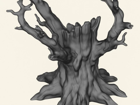 Dead Tree Trunk 06 3D Print Model