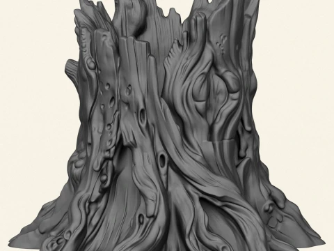 Dead Tree Trunk 07 3D Print Model