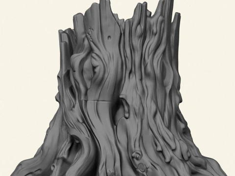 Dead Tree Trunk 07 3D Print Model