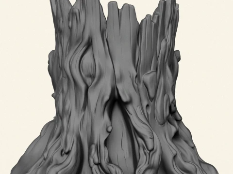 Dead Tree Trunk 07 3D Print Model