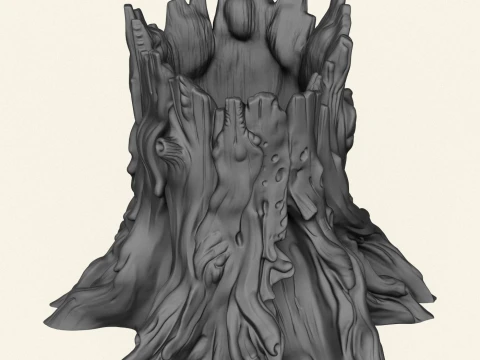 Dead Tree Trunk 07 3D Print Model