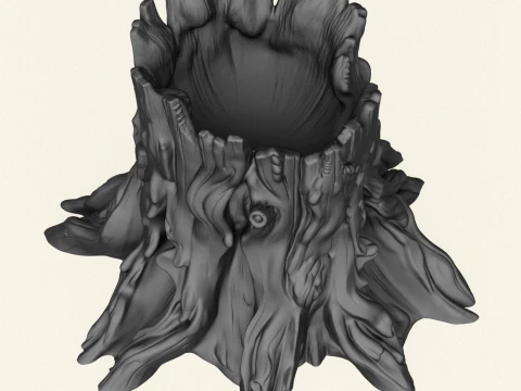 Dead Tree Trunk 07 3D Print Model