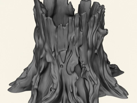 Dead Tree Trunk 07 3D Print Model
