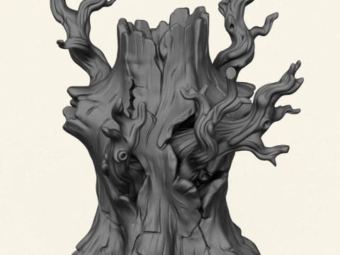Dead Tree Trunk 08 3D Print Model