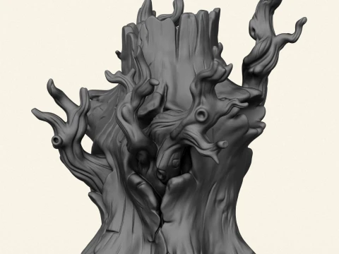 Dead Tree Trunk 08 3D Print Model