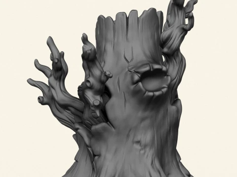 Dead Tree Trunk 08 3D Print Model