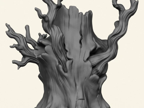 Dead Tree Trunk 08 3D Print Model
