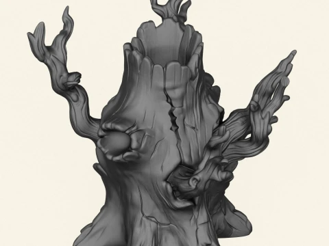Dead Tree Trunk 08 3D Print Model