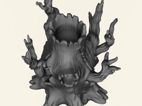 Dead Tree Trunk 08 3D Print Model