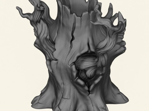 Dead Tree Trunk 08 3D Print Model