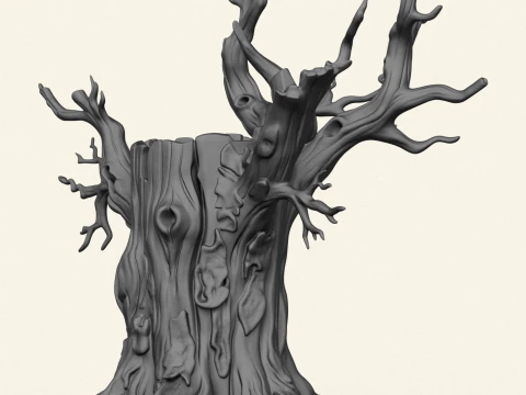 Dead Tree Trunk 10 3D Print Model