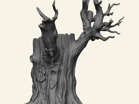 Dead Tree Trunk 10 3D Print Model