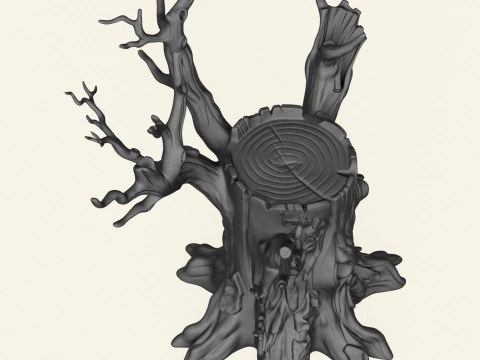 Dead Tree Trunk 10 3D Print Model