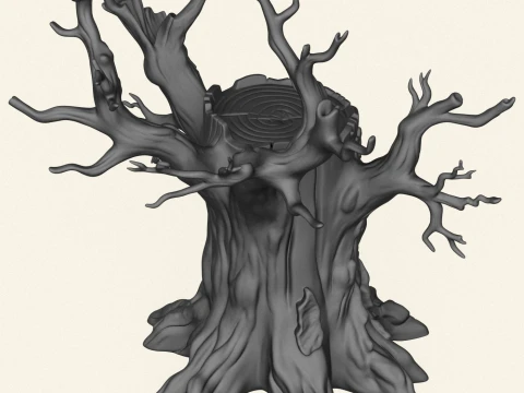 Dead Tree Trunk 10 3D Print Model