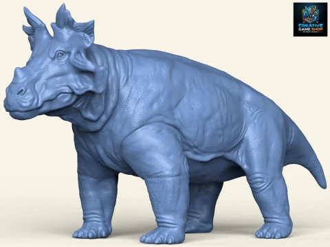 Dinosaurio salvaje Estemmenosuchus Modelo de impresión 3D