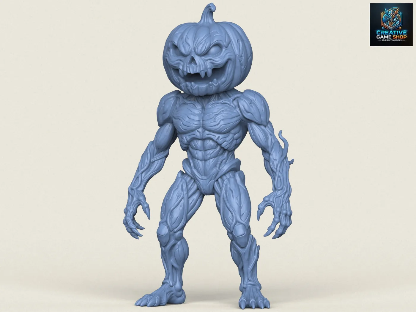 Pumpkin Monster Character 3D Print Model .c4d .max .obj .3ds .fbx .stl .blend 