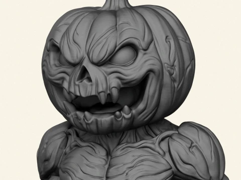 Pumpkin Monster Character 3D Print Model