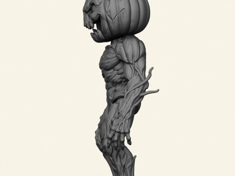 Pumpkin Monster Character 3D Print Model
