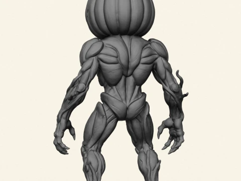 Pumpkin Monster Character 3D Print Model