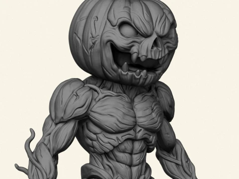 Pumpkin Monster Character 3D Print Model