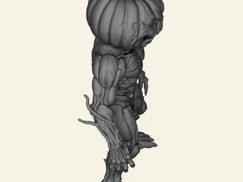 Pumpkin Monster Character 3D Print Model
