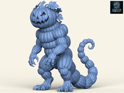 Dinosaure monstre citrouille Modèles 3D en vedette